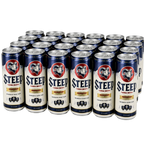 Twenty-four Steep Original Ginger Citrus cans arranged as a full case
